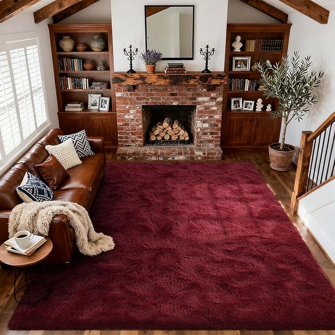 7x10 Ft Extra Large Shag Rugs for Living Room, Ultra Soft Fluffy Furry Area by Cuzwlovita