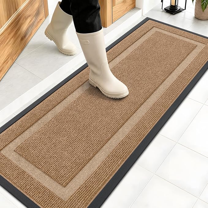 OLANLY Front Door Mat Indoor Outdoor Entrance, Waterproof All-Season, by OLANLY