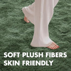 6x9 Ft Large Green Area Rug for Bedroom Living Room, Ultra Soft Fluffy Furry - Image 4