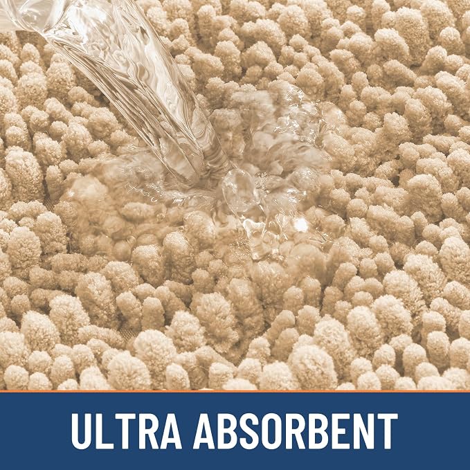 Smiry Dog Door Mat for Muddy Paws 24x16, Absorbent Dirt Trapper, Non-Slip - Image 5