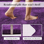 Purple Fluffy Rug Shag Area Rug, 8x10 Area Rugs - Image 4