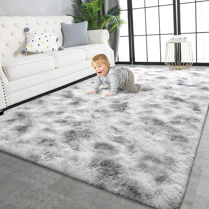 TWINNIS Super Soft Shaggy Rugs Fluffy Carpets 8x10 Feet, Indoor Modern Plush by TWINNIS