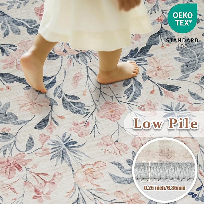 8x10 Area Rugs Washable Rug: Large Boho Living Room Rug Soft Non-Slip Low Pile - Image 6