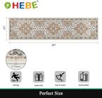 HEBE Hallway Runner Rug 2'x8' Washable Vintage Distressed Area Rugs Non Slip - Image 2