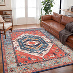 SERISSA Washable Rug 5x7 Boho Area Rugs, Washable Large Rugs by SERISSAHomeDecorCollection