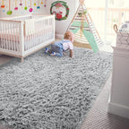 Andecor Soft Fluffy Bedroom Rugs, 4 x 6 Feet Indoor Shaggy Plush Area Rug - Image 2