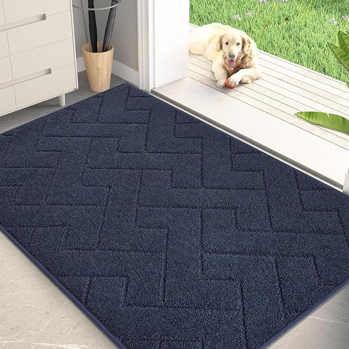 PURRUGS Dirt Trapping Door Mat 34" x 59", Non-Slip Machine Washable Entry Rug by PURRUGS