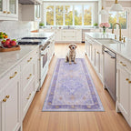 RELEANY Area Rugs Runner 2'x6' Washable Non-Slip, Floral Vintage Distress - Image 3