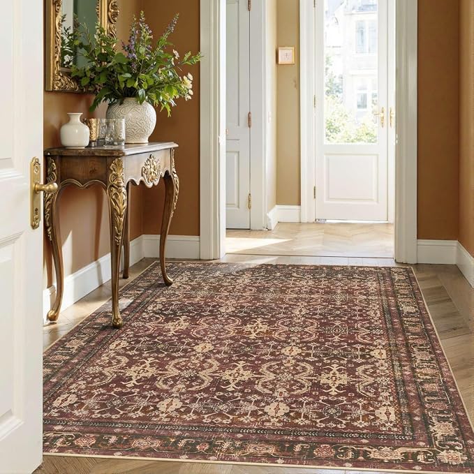 Rugxara Area Rugs for Living Room Bedroom, Washable Christmas Rug, Vintage - Image 3