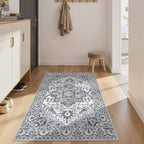3x5 Area Rugs Living Room: Washable Vintage Rug Large Non-Slip Stain Resistant - Image 2