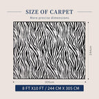 YIHOUSE 8x10 Ft Zebra Area Rugs, Abstract Modern Washable Black and White - Image 2