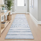 2x10 Runner Rug Machine Washable Non Slip Area Rug Distressed Neutral Moroccan by Tchdio