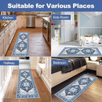 Yamaziot Washable Runner Rug, 2x5 Non-Slip Boho Vintage Hallway Rug Runner - Image 6