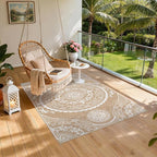 Pauwer Waterproof Outdoor Rug 5x8, Reversible Plastic Straw Patio Camping Rug - Image 6