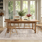 Latte&Fog Washable Beige Rugs for Bedroom, Vintage 5x7 Area Rug for Living Room - Image 5