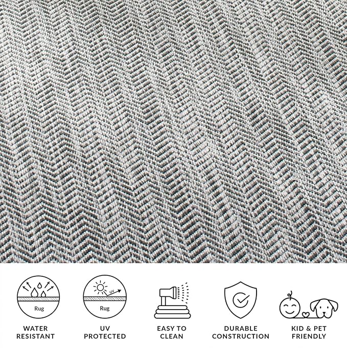 SAFAVIEH Outdoor Square Rug 4' - Image 6