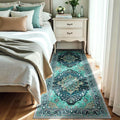 RELEANY Area Rugs Runner 3'x7' Washable Non-Slip, Floral Vintage Distress by RELEANY