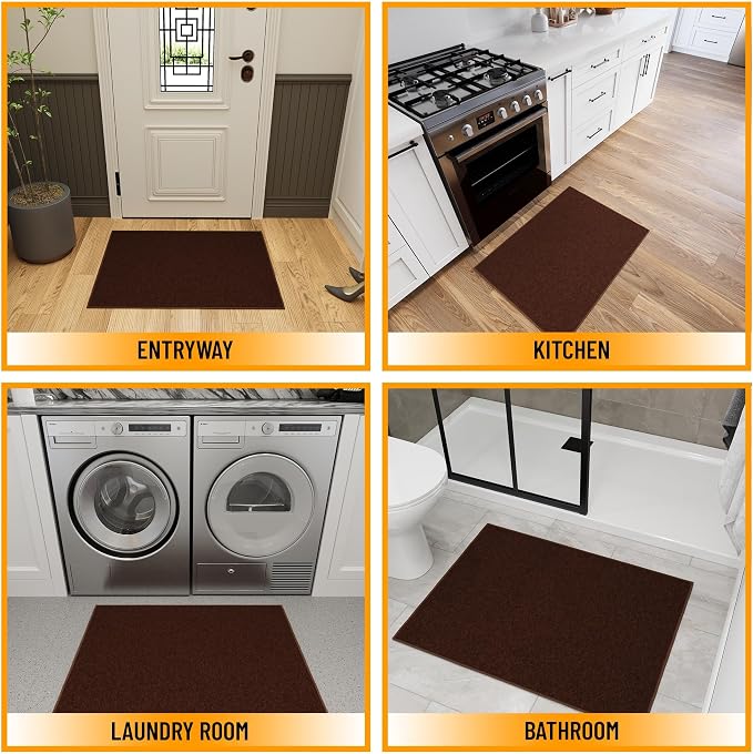 Ottomanson Door Mat Entryway Rug – Non-Slip Durable Low-Pile Kitchen Sink & - Image 3