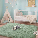 Mugorn Green Rugs for Bedroom, 3x5 Feet Fluffy Area Rugs for Living Room - Image 2