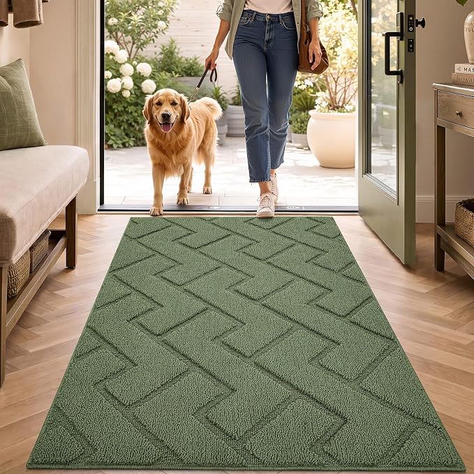 hicorfe Indoor Door Mat, Non Slip Door Mats, Absorbent Resist Dirt Entrance by Hicorfe