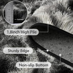 4x6 Ft Shag Area Rug for Bedroom Living Room, Tie-Dyed Ultra Soft Fluffy Furry - Image 5