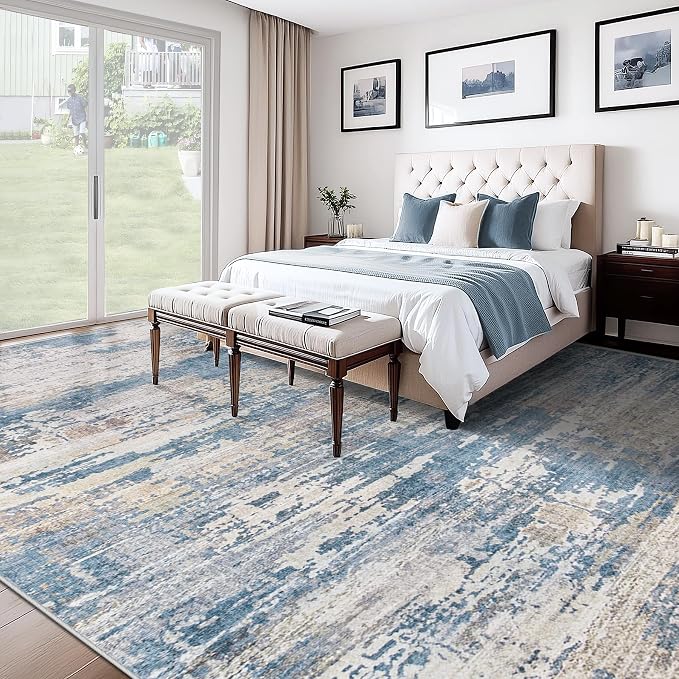 XLUEZ 10x14 Area Rugs for Living Room, Washable Modern Abstract Large Area Rug - Image 4