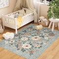 DUKINO 3x5 Area Rug, Floral Rugs by DUKINO