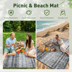 MontVoo Outdoor Rug Waterproof 5x8 ft Outdoor Carpet Patio Rug Mat Reversible - Image 4