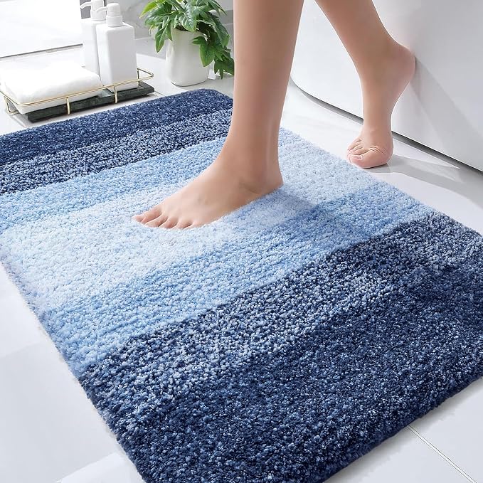 OLANLY Bathroom Rugs Mat 34x21, Extra Soft Absorbent Microfiber Bath Rugs by OLANLY