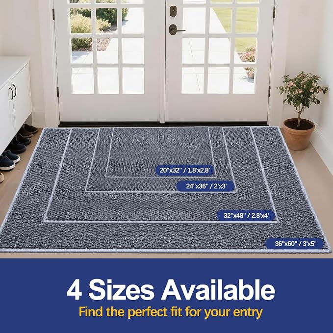 Dirt Trapping Door Mat 32x48, 3D Scarping Surface Doormat - Image 6