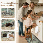 Boho Kitchen Mats for Floor 2 Piece Set Anti Fatigue Cushioned PVC Kitchen Rugs - Image 5