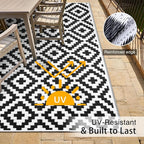 OLANLY Waterproof Outdoor Rug 5x8 ft, Outdoor Plastic Straw Rug - Image 4