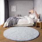 ONASAR White Round Area Rugs 5ft, Soft Bedroom Circle Rug Floor Mat - Image 6