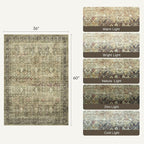 Lofus 3x5 Area Rug for Entryway, Washablee Soft Rugs for Bedroom, Living Room - Image 2