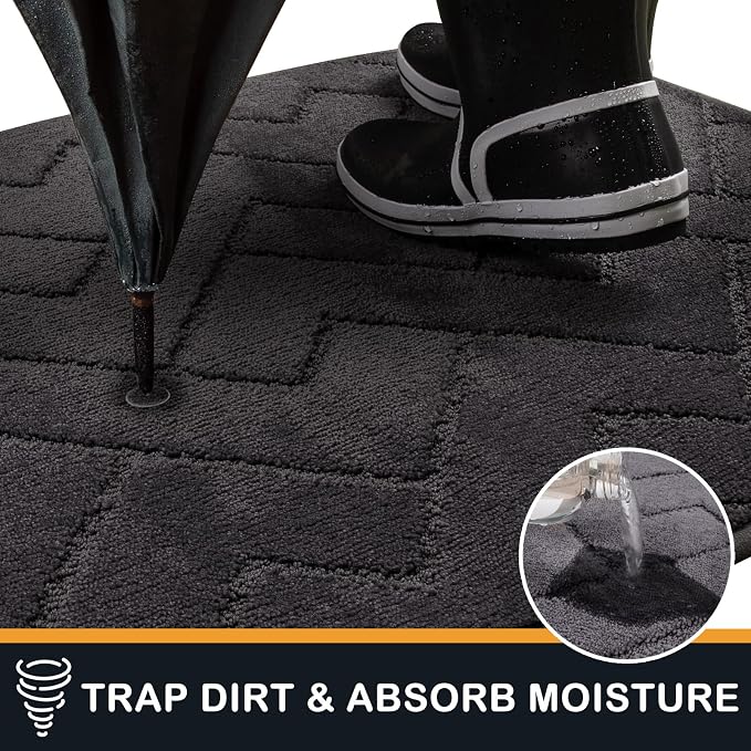 PURRUGS Dirt Trapping Door Mat 32" x 47", Non-Slip Machine Washable Entry Rug - Image 5
