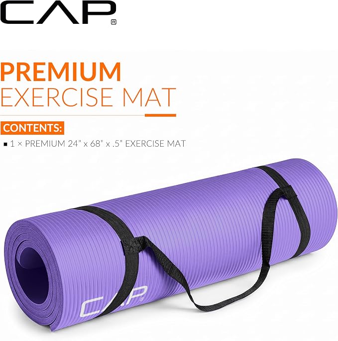 CAP Barbell 1/2-Inch High Density Exercise Yoga Mat - Image 2