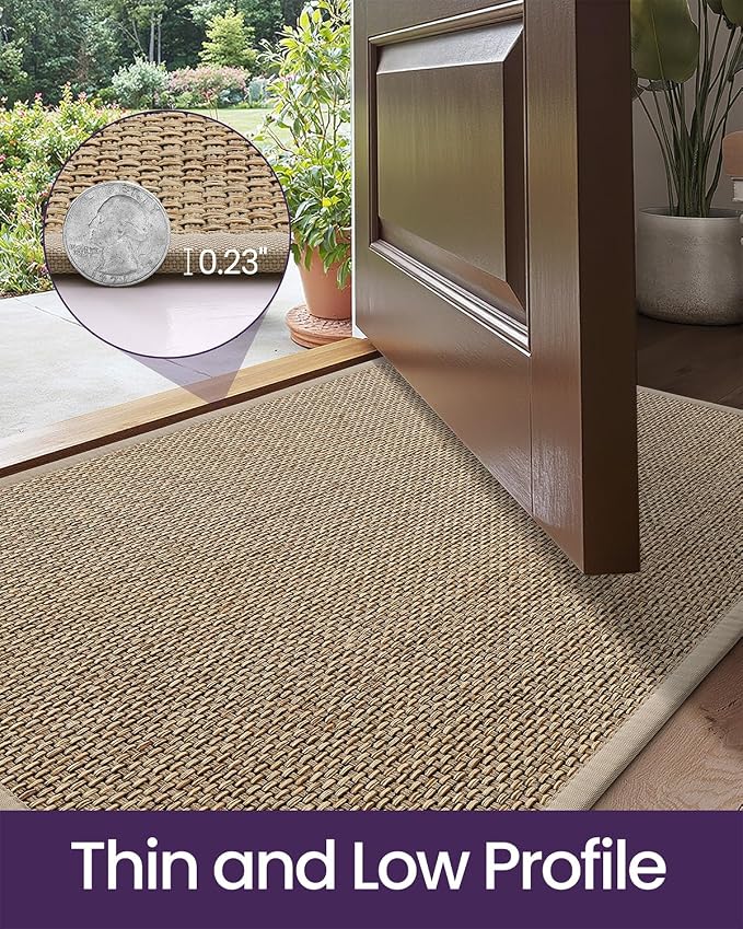 DEXI Ultra Thin Entryway Indoor Door Mat 36x56, Non Slip Rubber Backing Inside - Image 4
