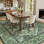 Lofus 8x10 Washable Rugs Non-Slip, Vintage Floral Area Rug - Image 3