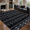 SERISSA 5x7 Area Rugs for Living Room, Washable Non-Slip Black and White Boho by SERISSAHomeDecorCollection