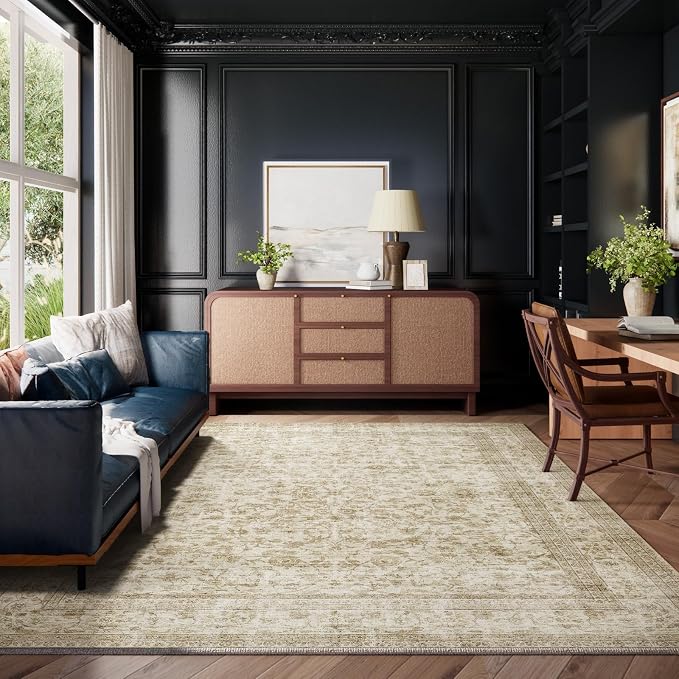 Machine Washable Rugs for Living Room: 8x10 Area Rugs for Bedroom Boho Vintage - Image 7
