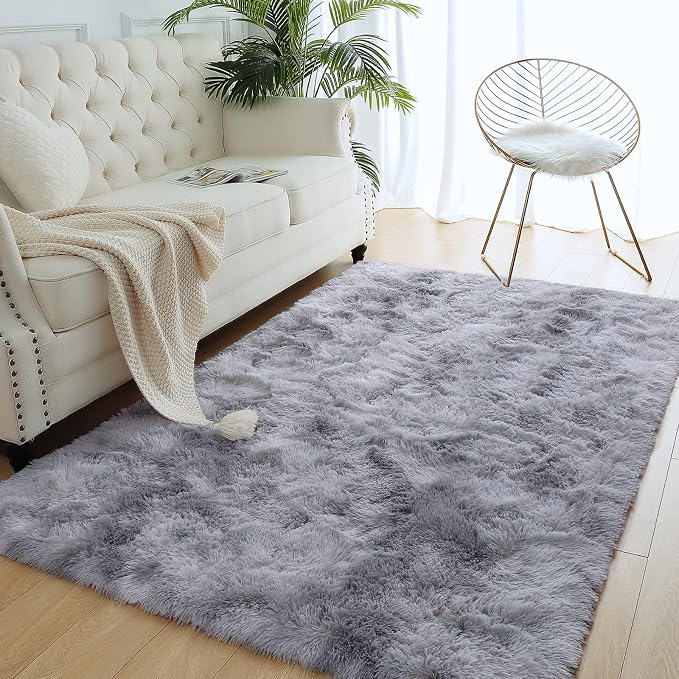 AROGAN Soft Rainbow Area Rugs for Girls Room 4x6 Feet, Fluffy Girls Bedroom Rugs - Image 5