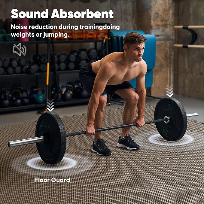 Home Gym Mat, Puzzle Exercise Mat, EVA Interlocking Foam Floor Tiles - Image 6