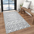 KUTA 3x5 Entryway Rug, Ultra Soft Distressed Geometric Print Throw Carpet by KUTA