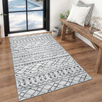 KUTA 3x5 Entryway Rug, Ultra Soft Distressed Geometric Print Throw Carpet by KUTA