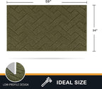 PURRUGS Dirt Trapping Door Mat 34" x 59", Non-Slip Machine Washable Entry Rug - Image 2