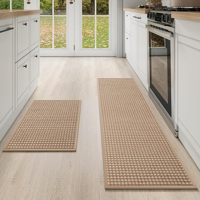YDKGL Kitchen Mat Kitchen Rugs Sets of 2 PCS Non Slip Washable, Super Absorbent by YDKGL