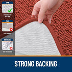OLANLY Bathroom Runner Rugs 70x24, Soft Absorbent Chenille Bath Rugs, Rubber - Image 6