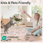 Soalmost Cat 9x12 Pink Area Rugs - Image 5