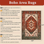 SERISSA 9x12 Area Rugs for Living Room, Large Washable Non-Slip Boho Rug - Image 2