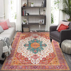 Moynesa Ultra-Thin Pink Area Rug - Image 6